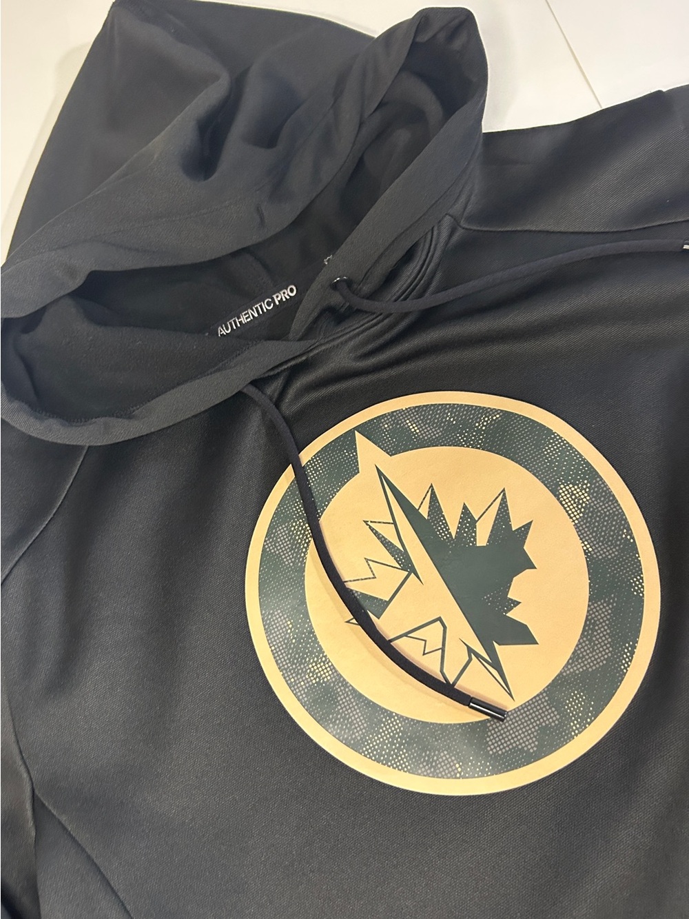 Winnipeg Jets Fanatics Authentic Pro Military Appreciation Hoodie Black Medium